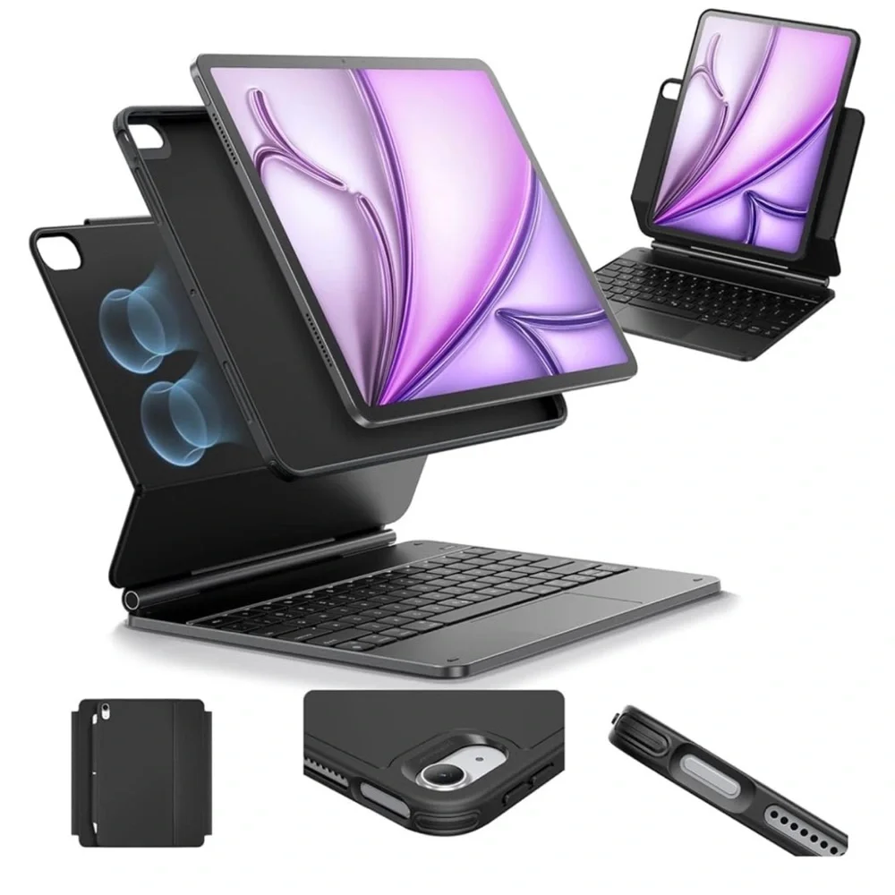 ESR Rebound Series Magnetic Keyboard Case 360° - iPad Air 13 inch (2024), Black